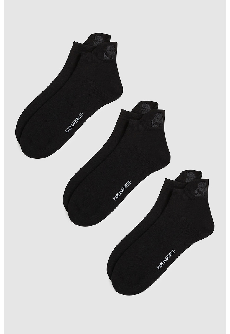 Set de sosete pana la glezna cu logo - 3 perechi
