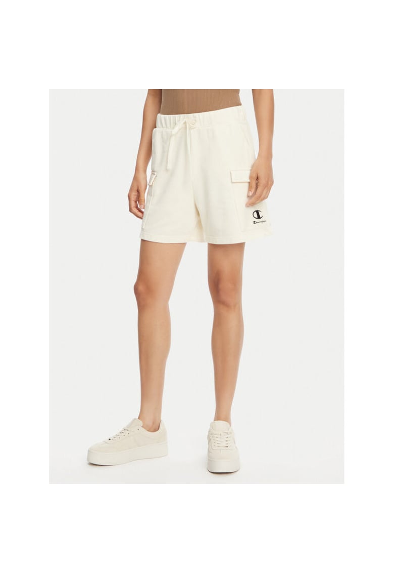 Pantaloni scurti sport dama 118024 - Bumbac/Poliester - Ecru - Ecru