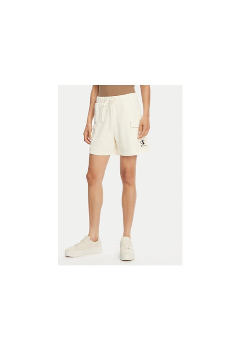 Pantaloni scurti sport dama 118024 - Bumbac/Poliester - Ecru