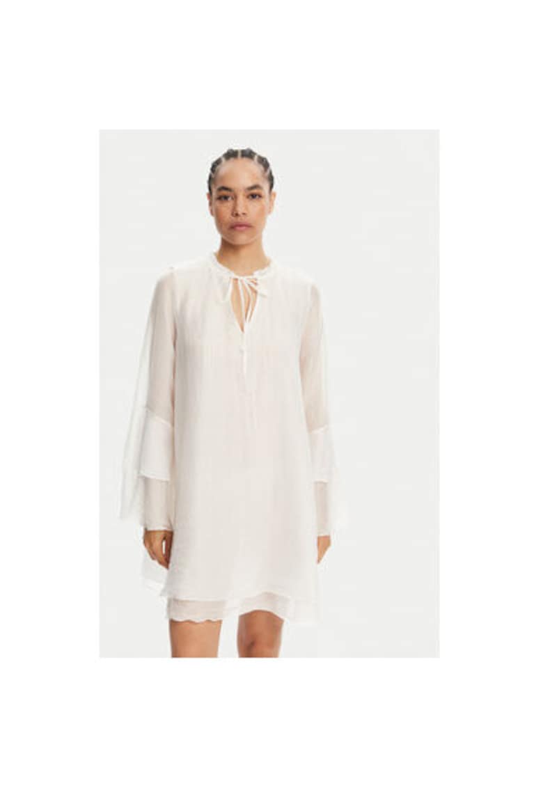 Rochie de vara dama  TD0753 - Lyocell/Poliamida - Alb