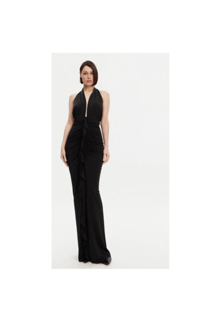Rochie dama 53-3349 - Poliester/Elastan - Negru - Negru