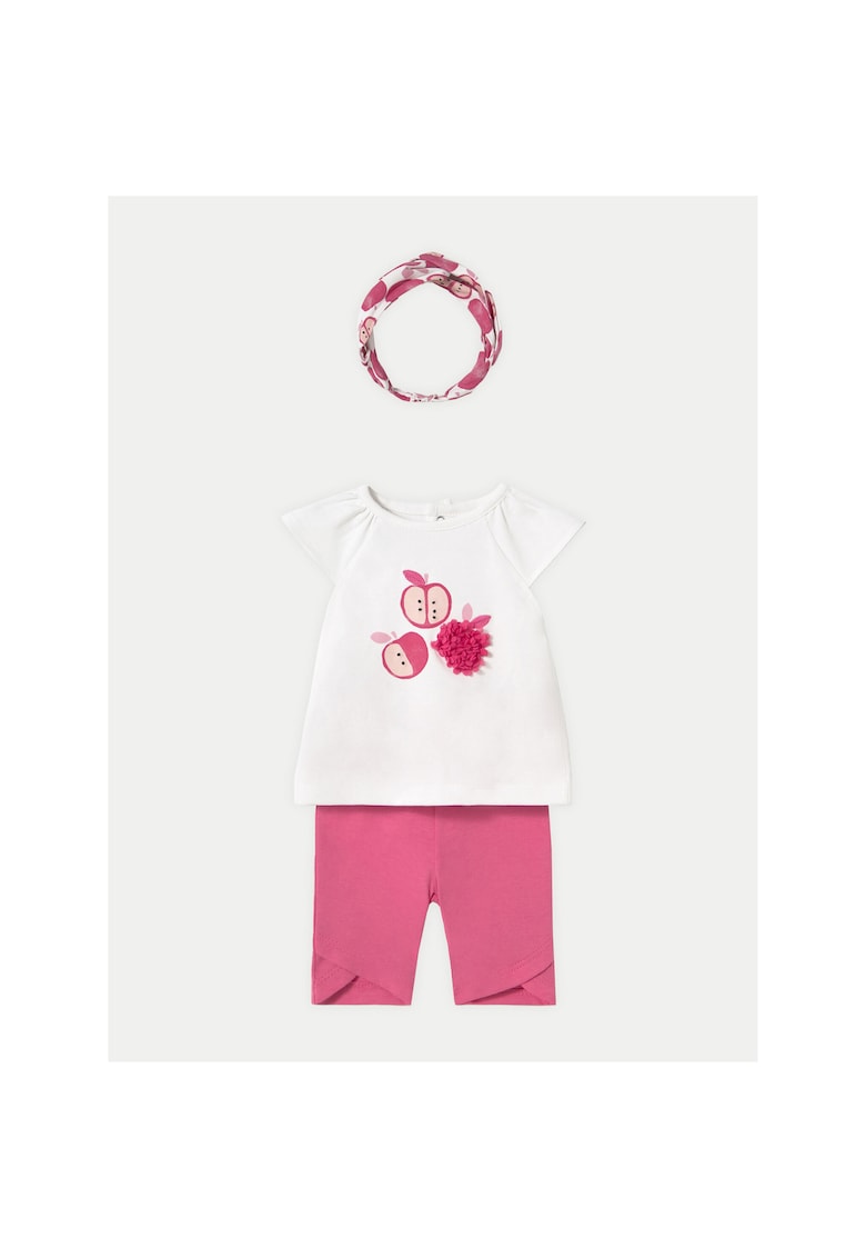 Set tricou si colanti fete 1763 - Bumbac/Elastan - Roz