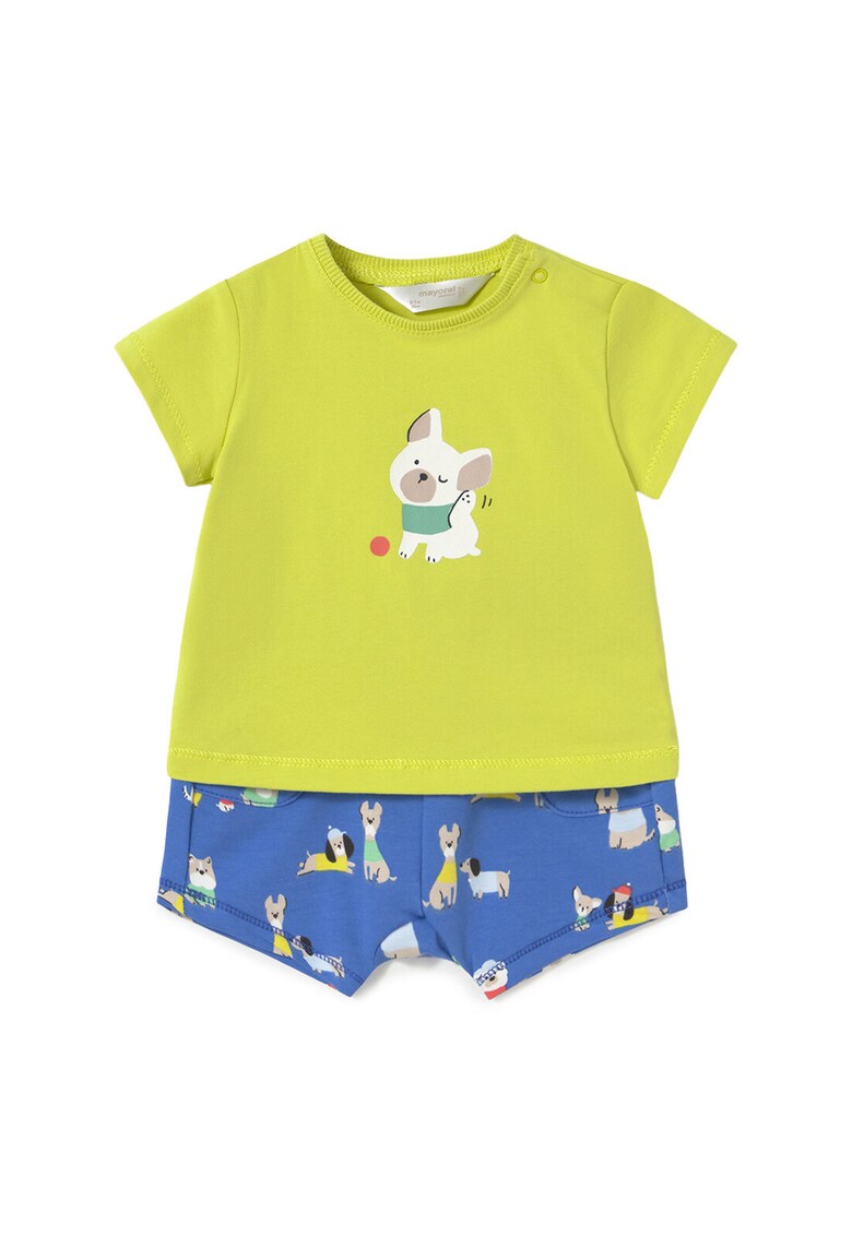 Set tricou si pantaloni scurti baieti 1206 - Bumbac/Elastan - Multicolor - Multicolor