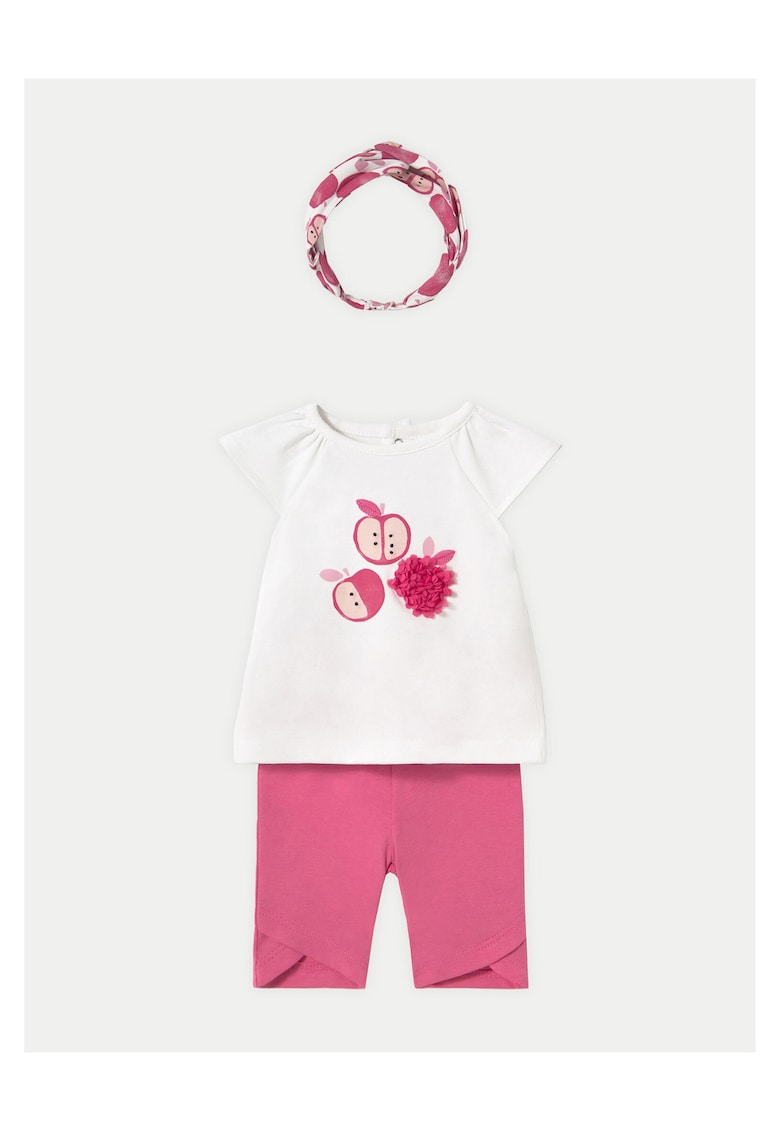 Set tricou si colanti fete 1763 - Bumbac/Elastan - Roz - Roz