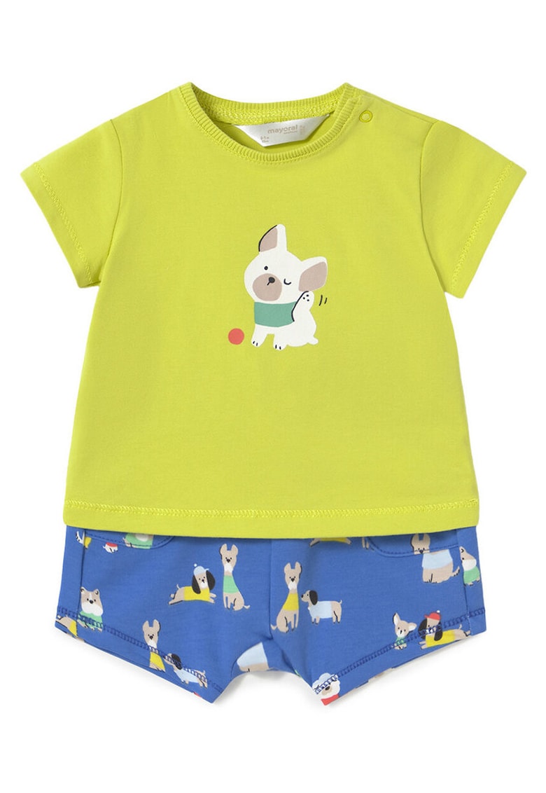 Set tricou si pantaloni scurti baieti 1206 - Bumbac/Elastan - Multicolor - Multicolor