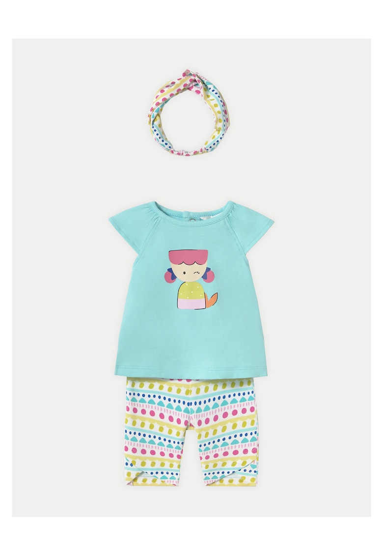 Set tricou si colanti fete 1763 - Bumbac/Elastan - Multicolor - Multicolor