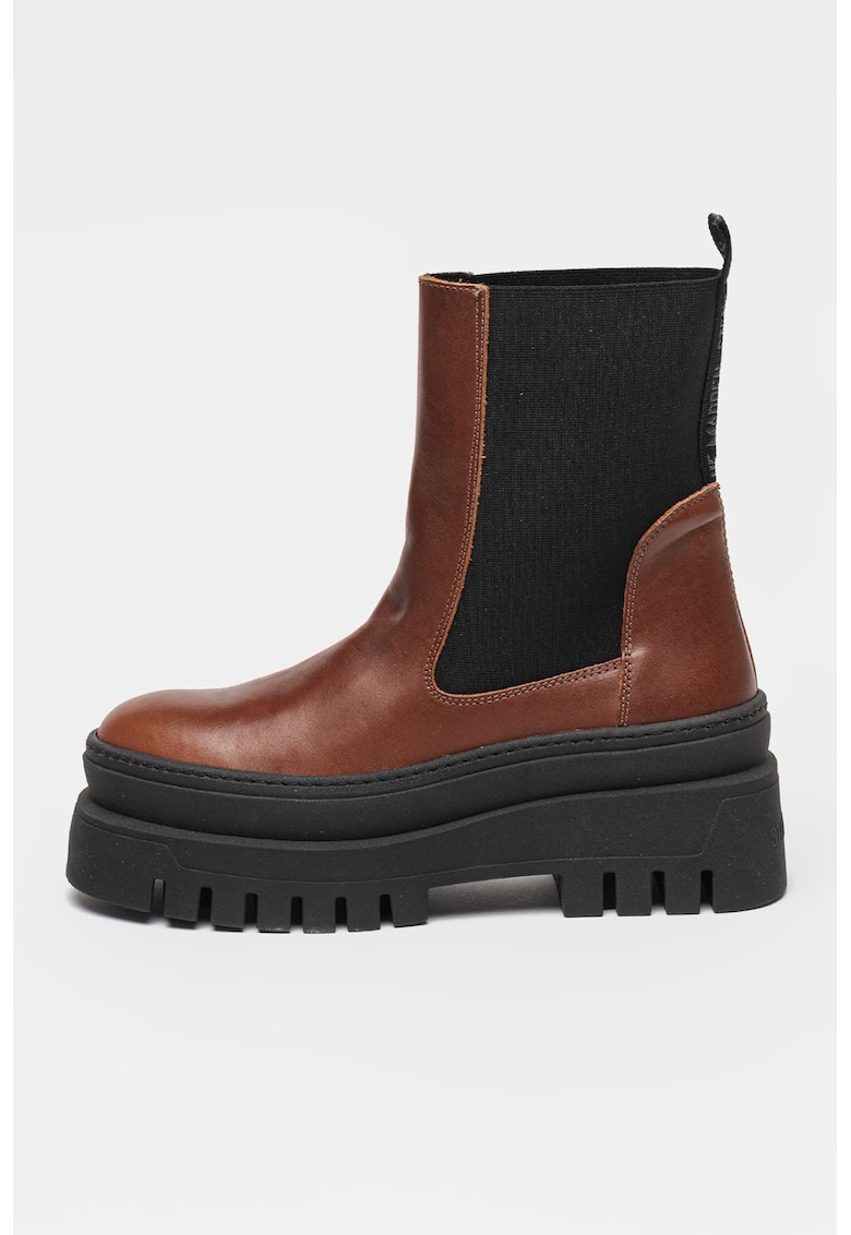 Ghete Chelsea de piele Cassandra