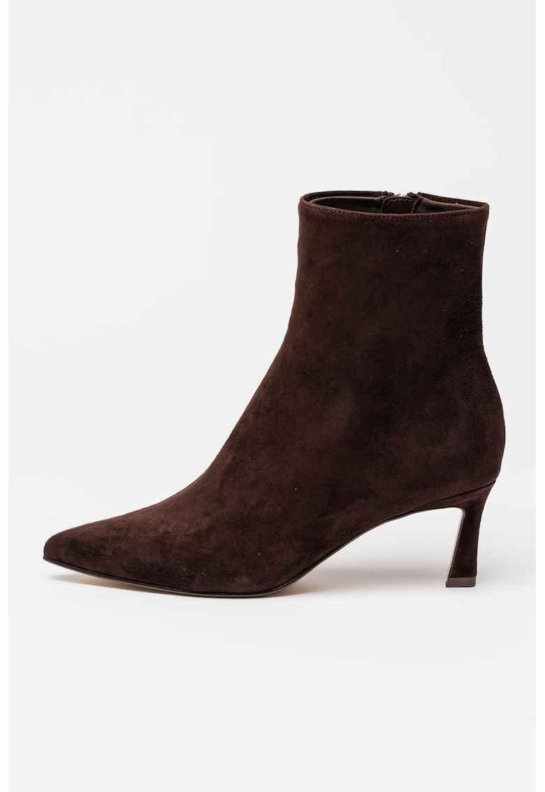 Botine din piele Lulah - Maro inchis