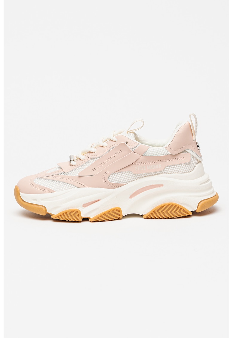 Pantofi sport din piele intoarsa cu aspect masiv si insertii din plasa Possession