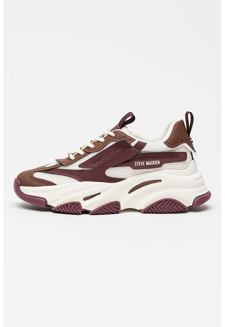 Pantofi sport din piele intoarsa cu aspect masiv si insertii din plasa Possession