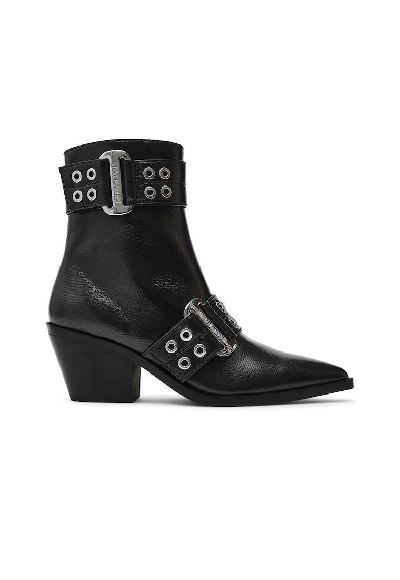 Botine de piele ecologica cu toc