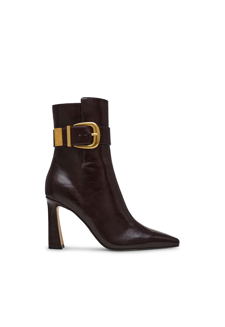 Botine de piele ecologica cu toc inalt Stashed