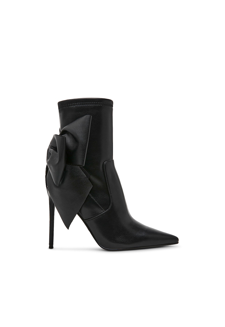 Botine din piele ecologica cu toc inalt Saline