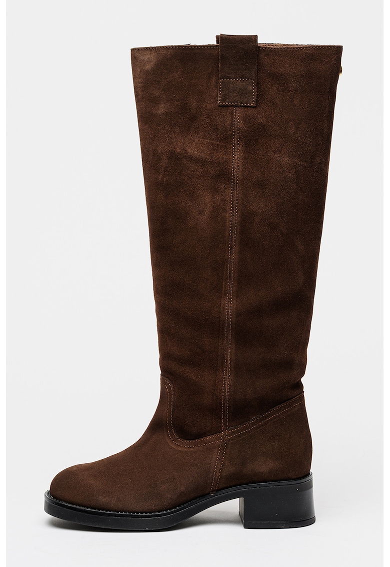 Cizme medii din piele intoarsa fara inchidere Banner
