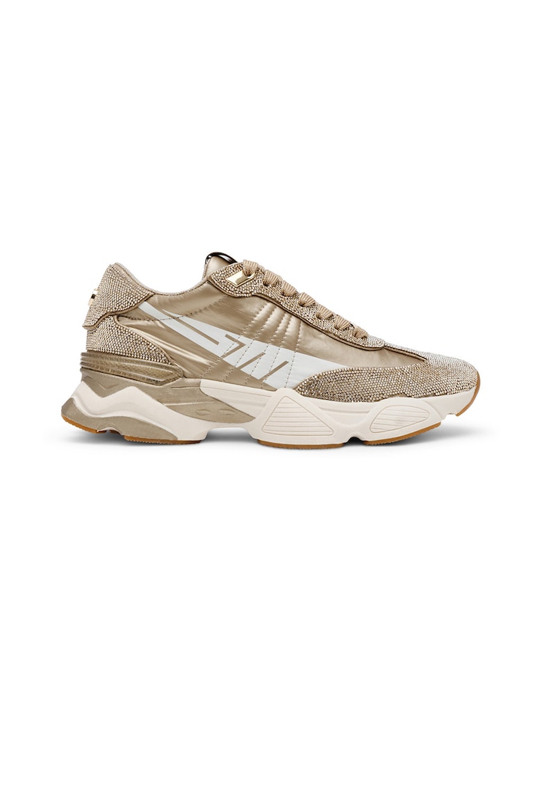 Pantofi sport din material textil Setback-R - Alb/Auriu