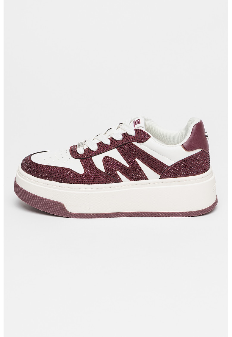 Pantofi sport flatform decorati cu strasuri