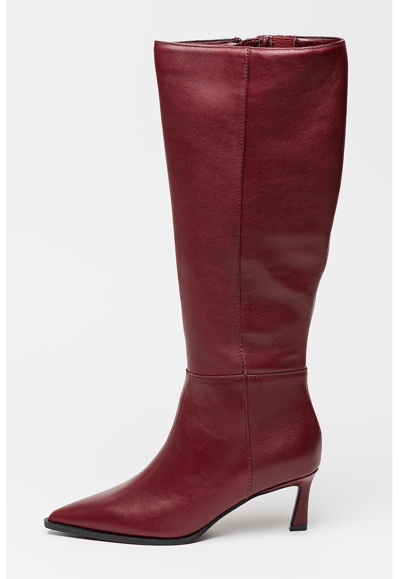 Cizme mid-calf din piele Lucid