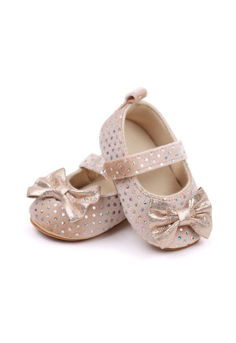 Pantofi Model AL 13721 cu paiete - Textil - Fete - Crem - Crem