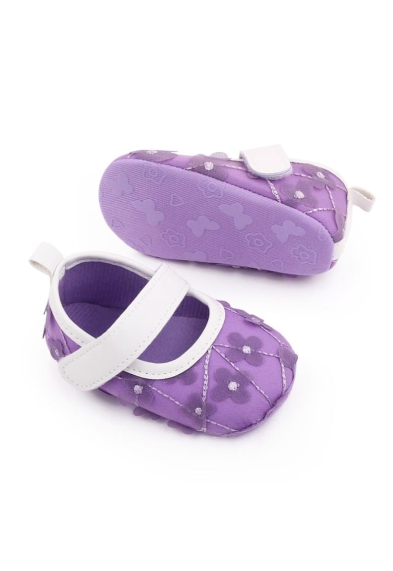 Pantofi Model AL 14377 cu floricele - Textil - Fete - 48679 - Mov