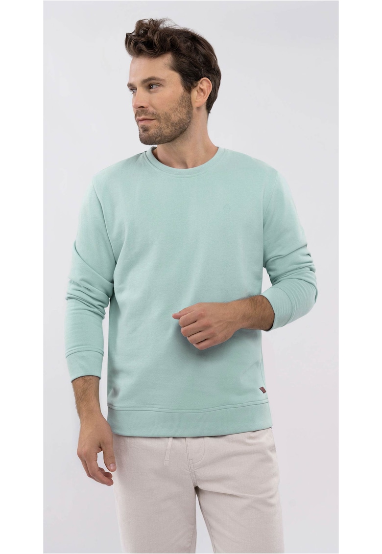 Bluza de trening cu decolteu la baza gatului B-Andy pentru barbati - menta