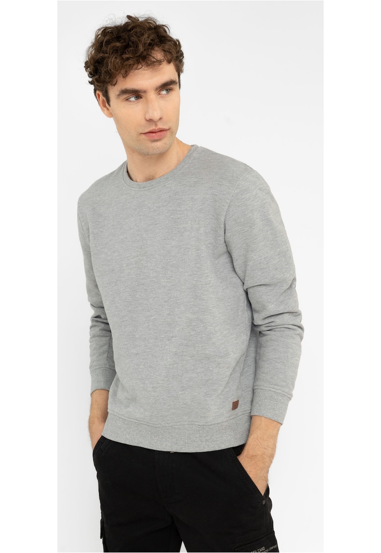 Bluza de trening cu decolteu la baza gatului B-Andy pentru barbati - Gri melange