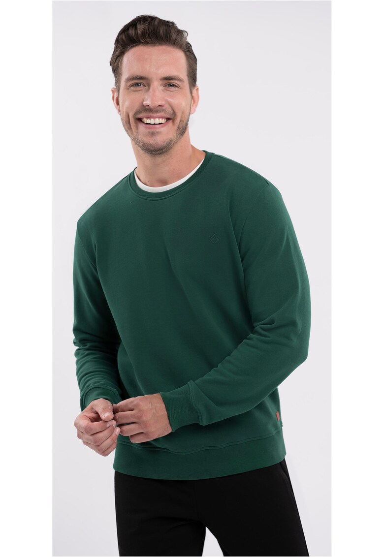 Bluza de trening cu decolteu la baza gatului B-Andy pentru barbati - Verde