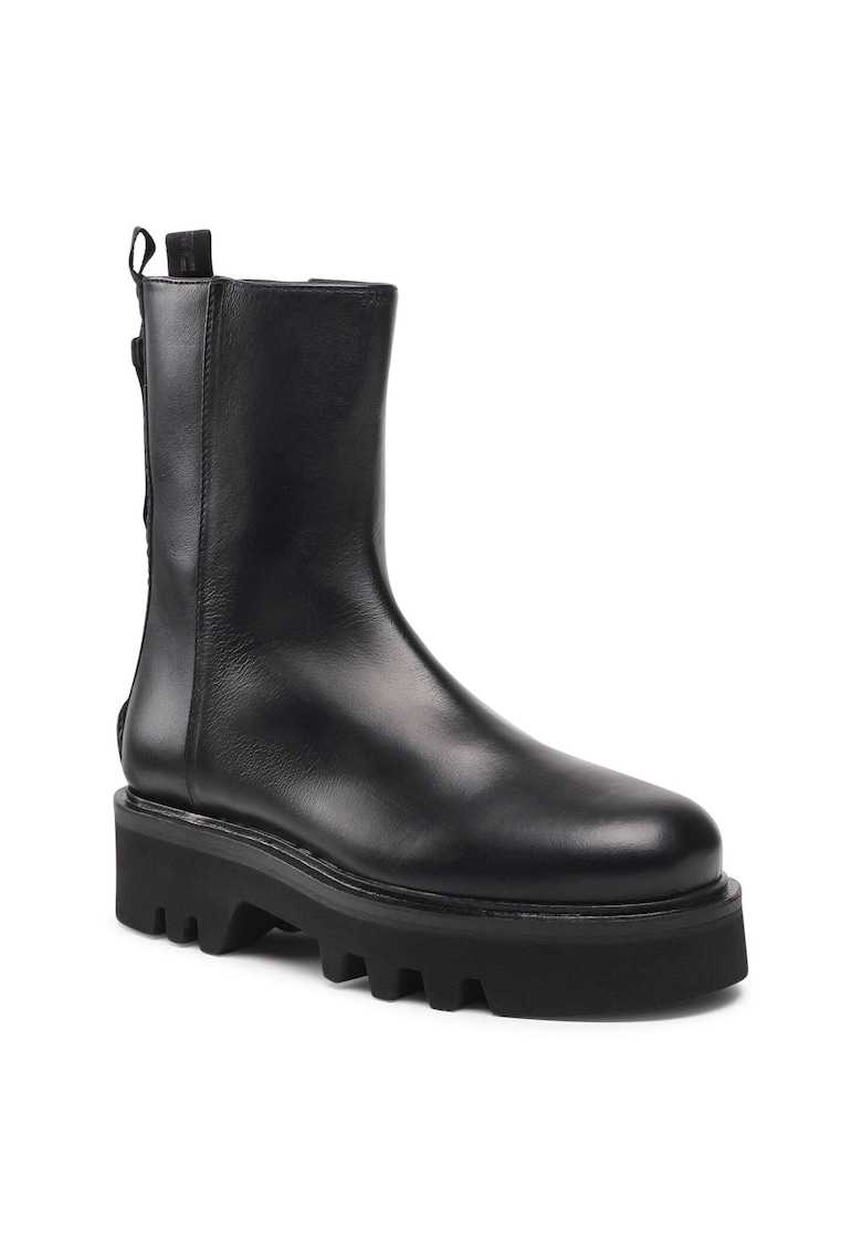 Bocanci drumetie  YE63FRI BX0272 - Piele naturala - 40 EU - Negru