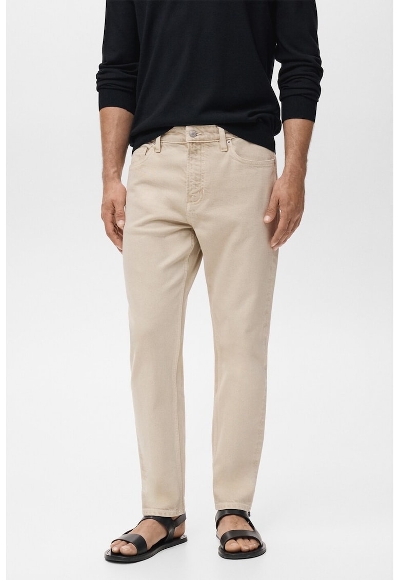 Blugi regular-fit cu buzunare - Alb fildes