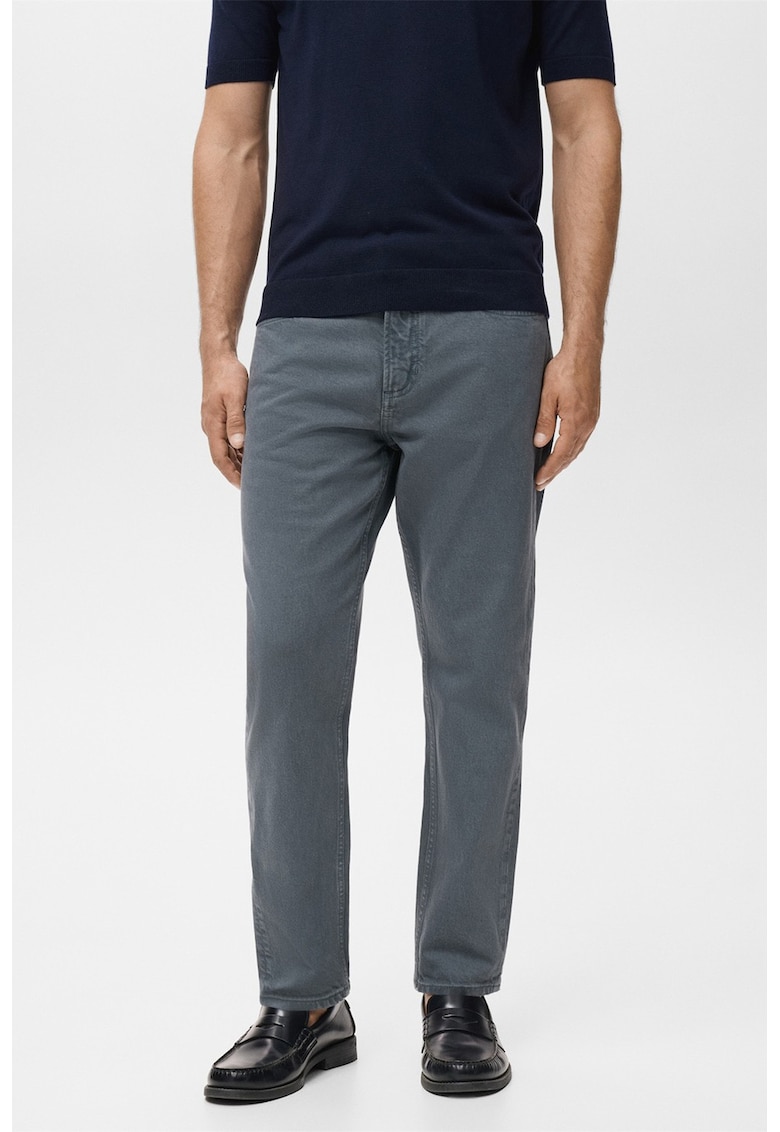 Blugi regular-fit cu buzunare - Albastru prafuit