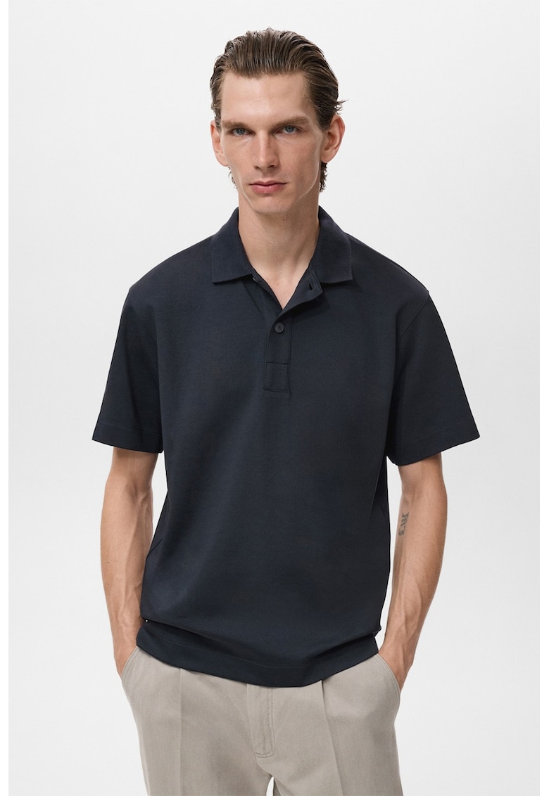 Tricou polo regular fit din amestec de bumbac