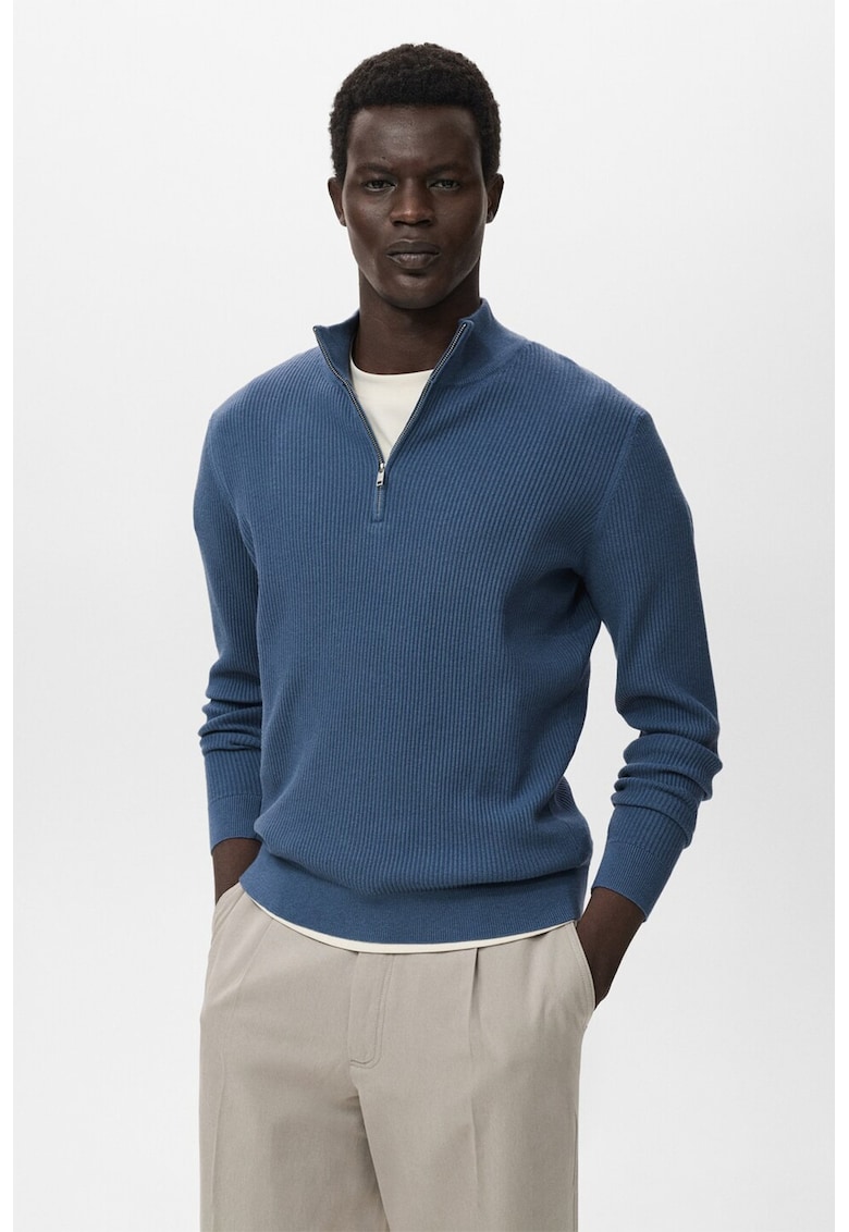 Pulover cu fermoar scurt