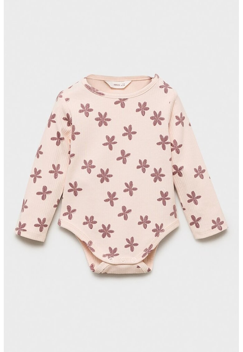 Body cu model floral si maneci lungi