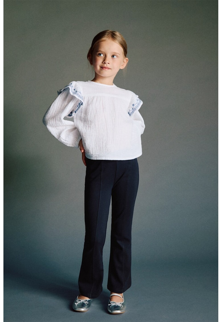 Bluza texturata cu volane