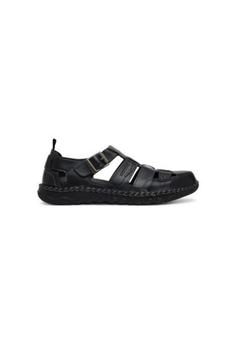 Sandale barbati 42708 - Piele naturala - 45 EU - Negru