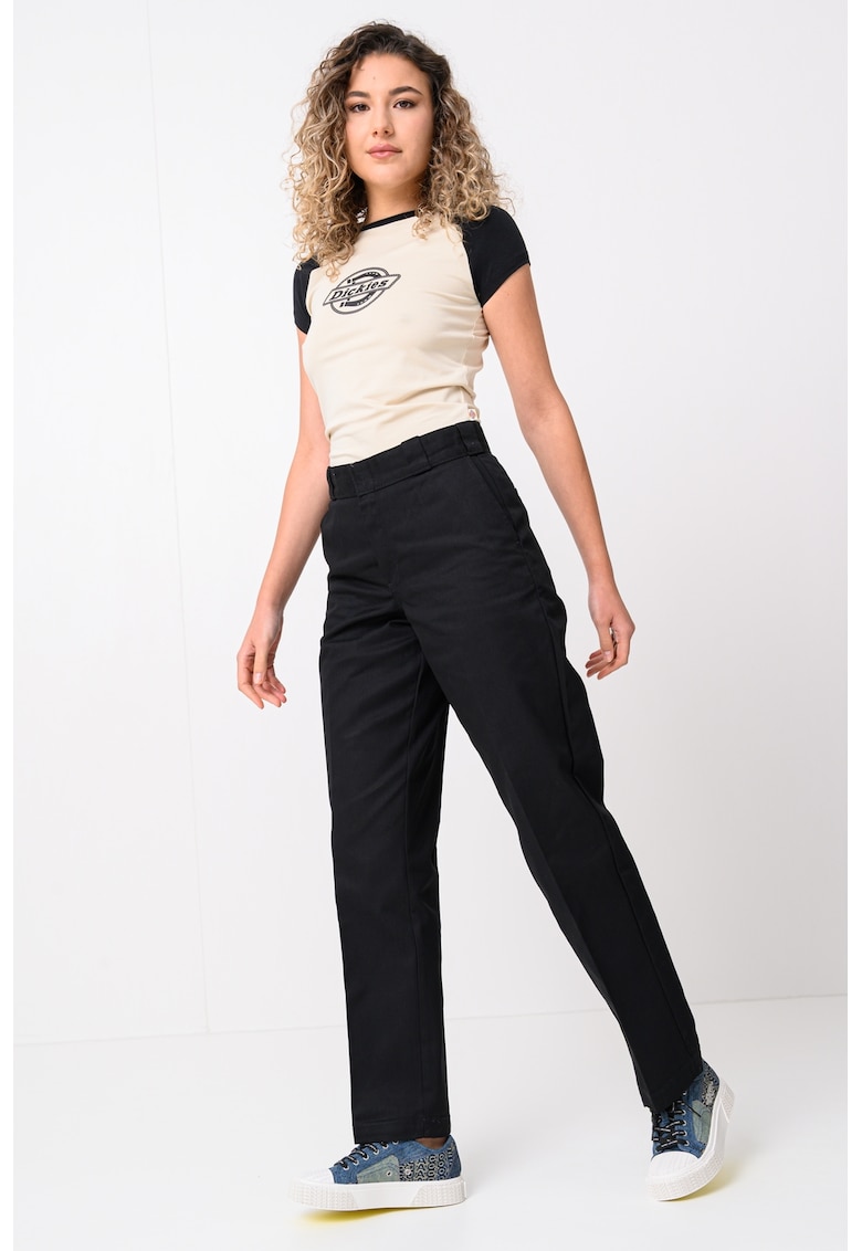 Tricou slim fit din amestec de lyocell cu maneci raglan