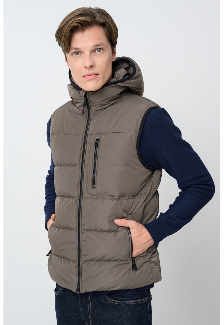 Vesta cu vatelina - gluga si finisaj rezistent la apa Snake