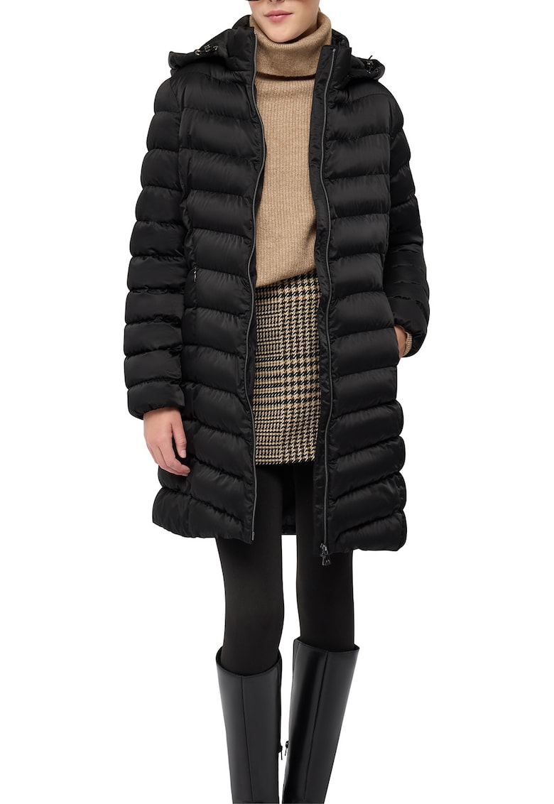 Geaca lunga matlasata cu gluga detasabila Zosma