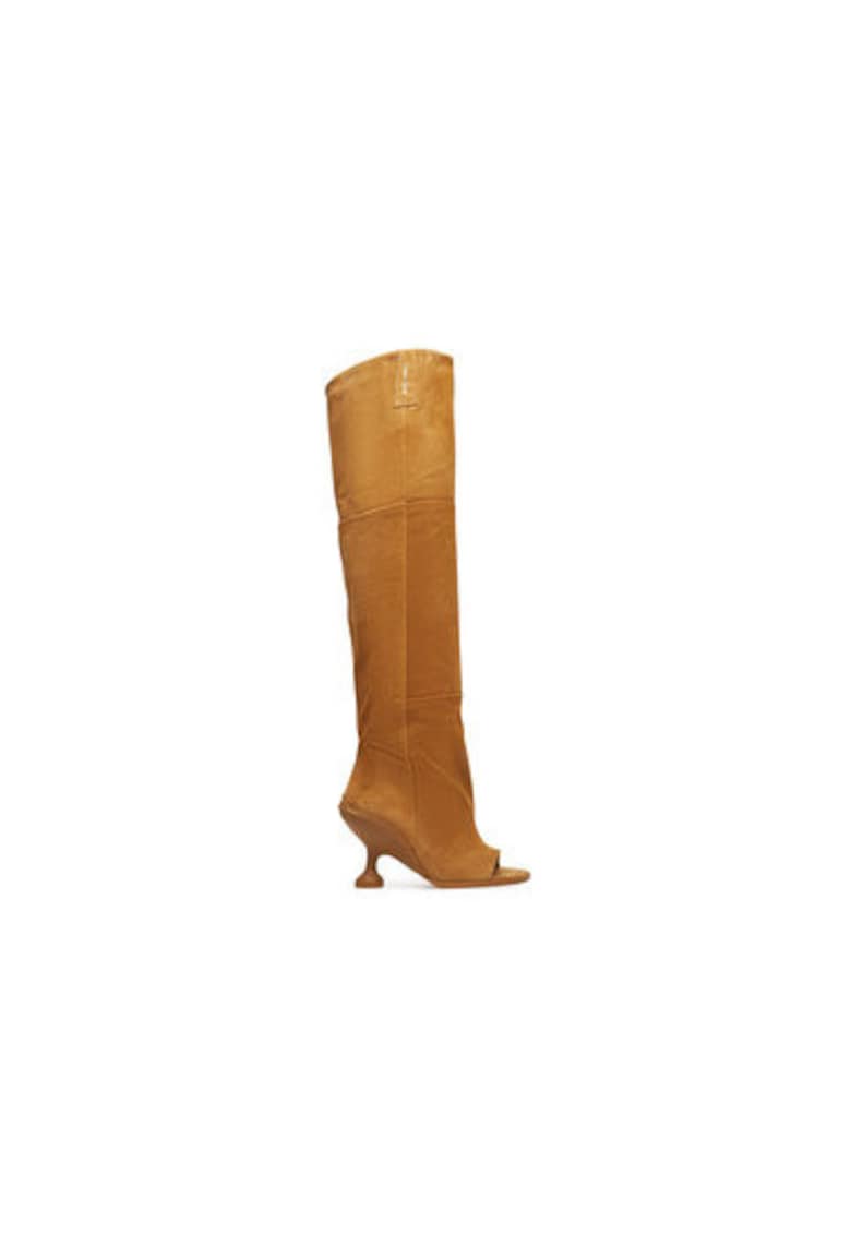 Ghete dama KIND - Piele naturala - Maro - Maro