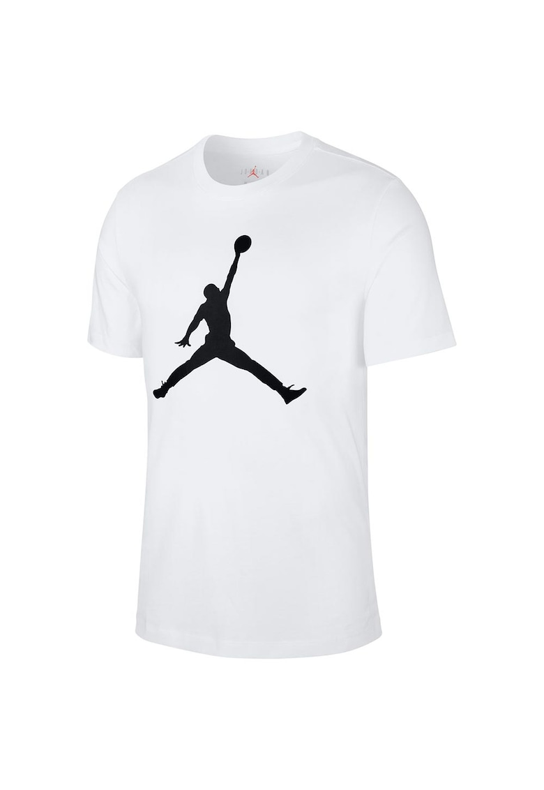Tricou sport barbati bumbac/poliester - alb/negru - Alb/Negru