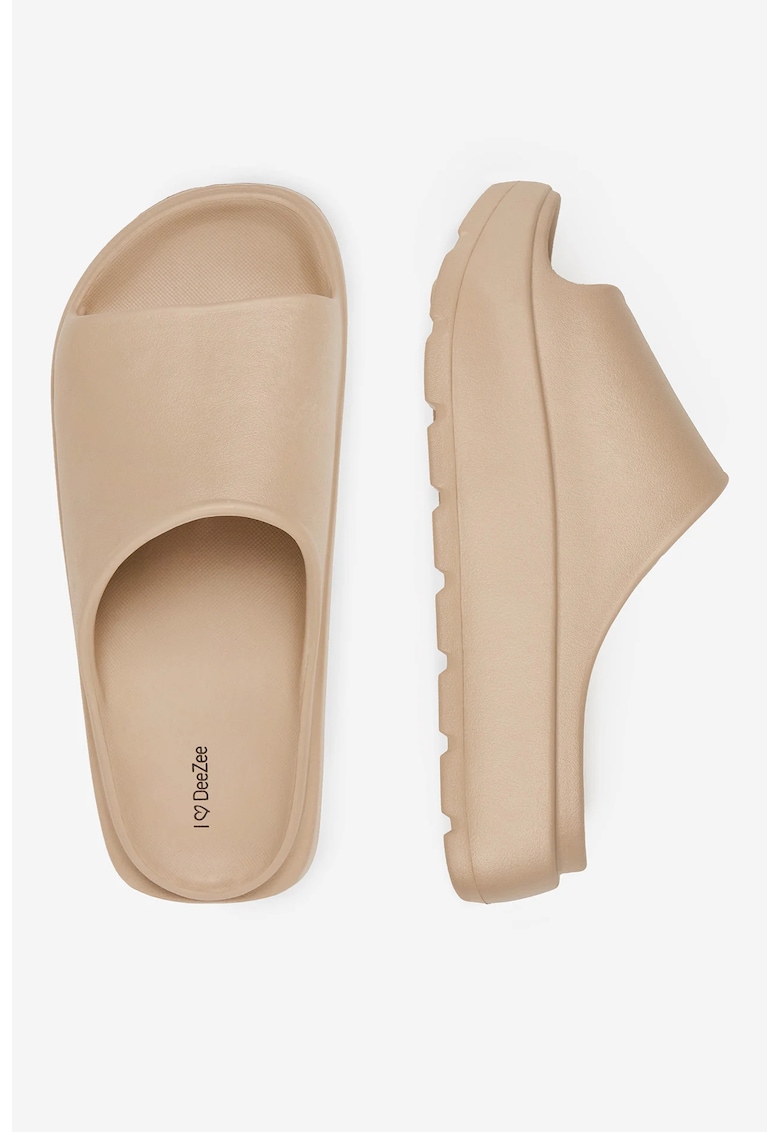 Papuci dama Sintetic - Bej -