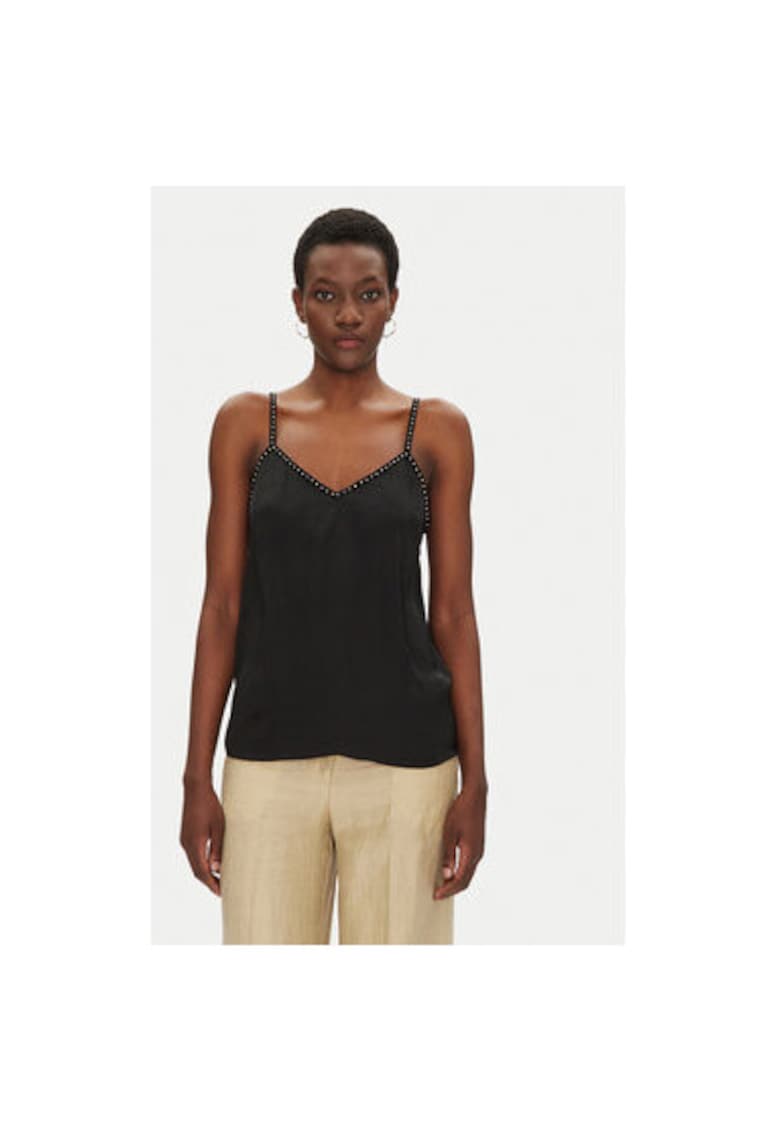 Top dama  251-OSTUD - Poliester - Negru