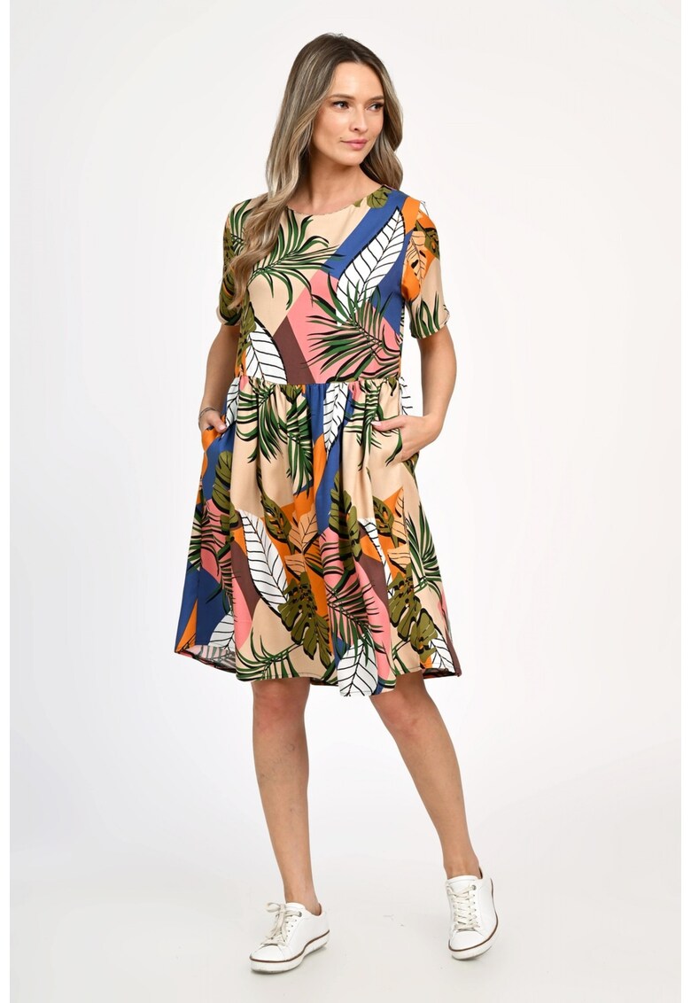 Rochie cu model tropical V343