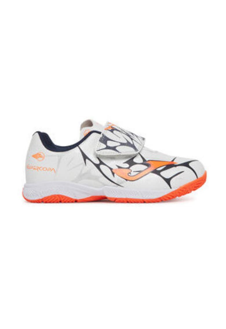 Ghete de fotbal unisex SCJS2502INV - Piele ecologica - Alb - Alb