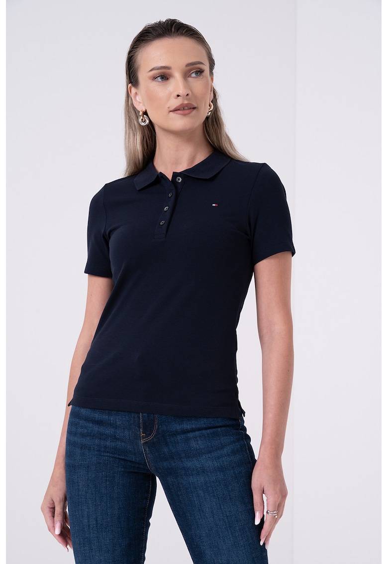 Tricou polo slim fit - Albastru ultramarin