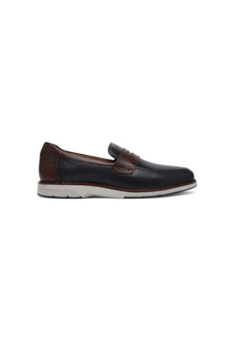 Pantofi barbati 22308 - Piele naturala - Bleumarin
