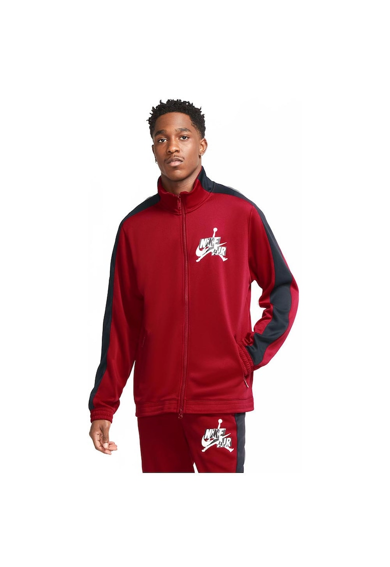Jacheta sport barbati Jumpman Classics - poliester - rosu/negru -