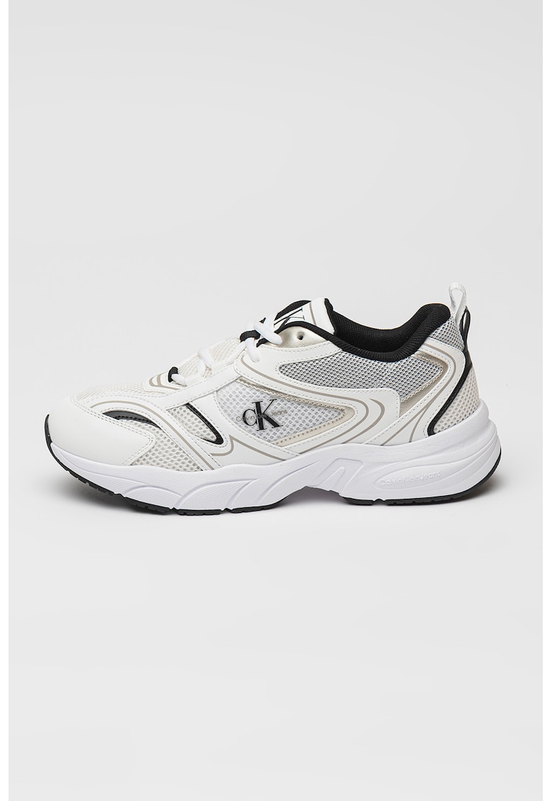 Pantofi sport demiwedge cu garnituri din material sintetic Pantofi sport demiwedge cu garnituri din material sintetic