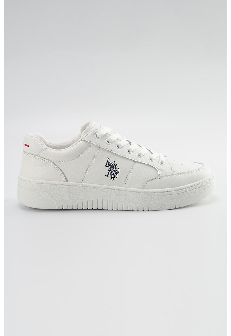 Pantofi sport low-cut din piele - Alb
