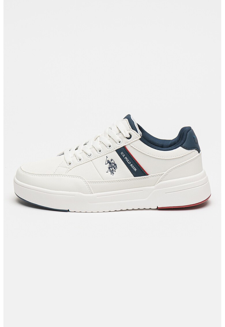 Pantofi sport din piele ecologica Nevada - Alb/Bleumarin
