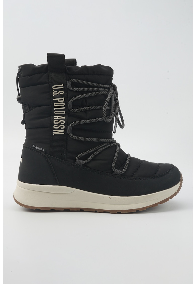 Ghete din material textil cu sireturi